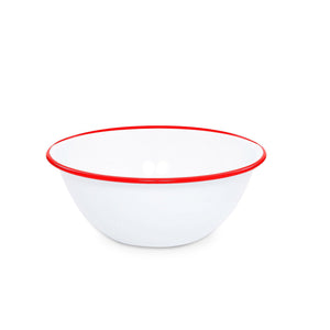 ecomposer-color-red rim, V18RED - Vintage Small Serving Bowl, Red Rim