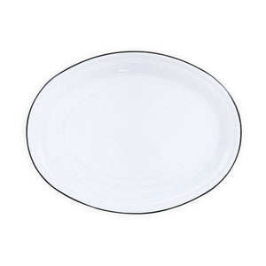 ecomposer-color-black rim, V61BLA - Vintage Oval Platter, Black Rim