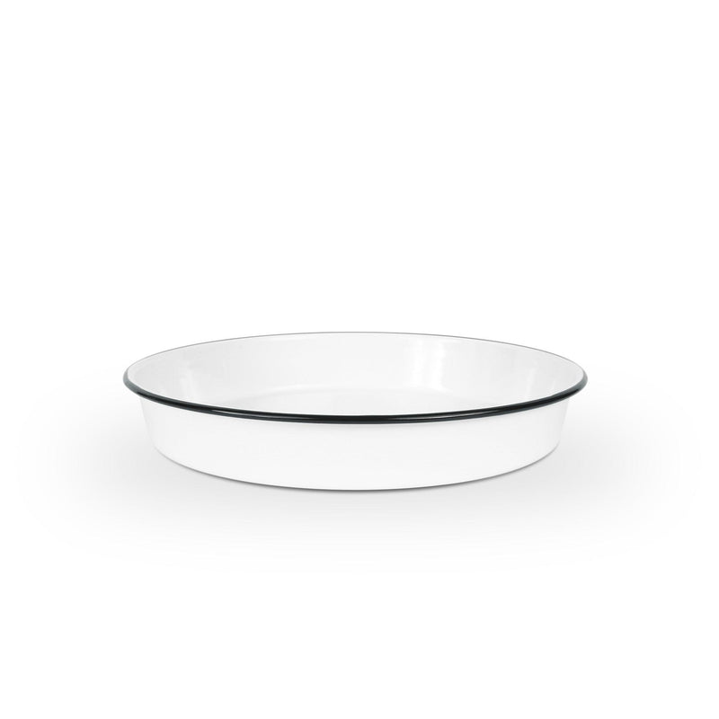 ecomposer-color-black rim, V88BLA - Vintage Cocktail Tray/ Deep Dish Pizza Pan, Black Rim