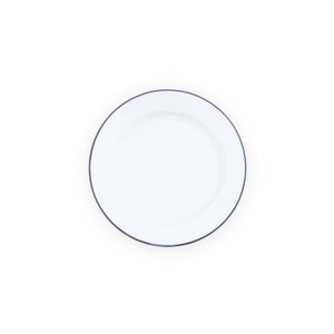 ecomposer-color-grey rim, V99GRY-4 - Vintage Flat Salad Plates, Set of 4, Grey Rim