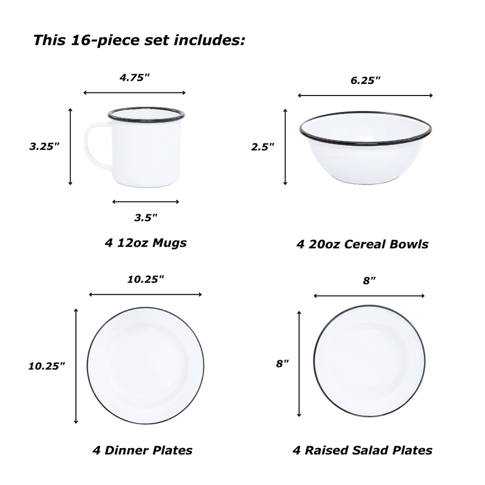 Vintage 16 Piece Dinnerware Set