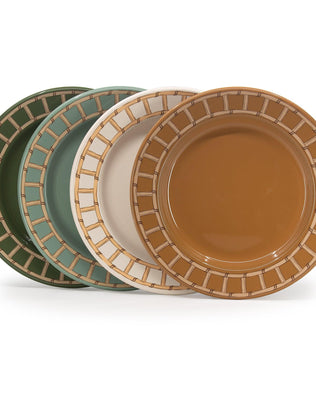Domino x CCH Wicker Dinner Plates, Set of 4