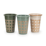 Domino x CCH Wicker 14 oz Tumblers, Set of 4
