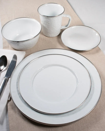 WW58S2 - Set of 2 Solid White Quarter Sheets - Golden Rabbit Enamelware