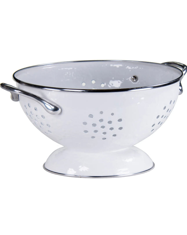 WWCOLS - White Solid Set Of Colanders - Golden Rabbit Enamelware