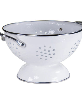 WWCOLS - White Solid Set Of Colanders - Golden Rabbit Enamelware