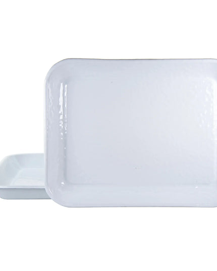 WW58S2 - Set of 2 Solid White Quarter Sheets - Golden Rabbit Enamelware