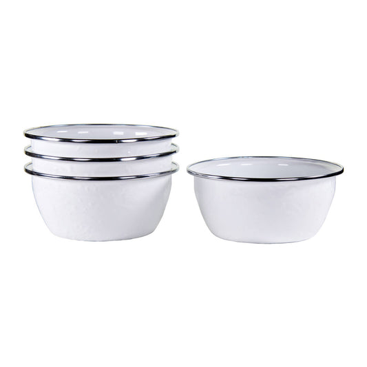WW61S4 - Solid White Salad Bowls - Set of 4  2