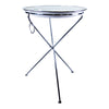 Solid White Tray with Steel Table Base
