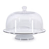 Solid White Cake Plate with Cover