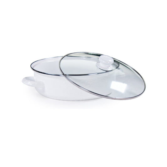 WW79 - Solid White Small Saute Pan  2