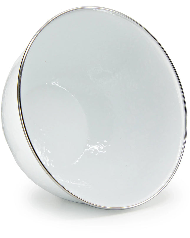 WW89 - Solid White Large Salad Bowl - Golden Rabbit Enamelware