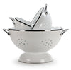 White Solid Set Of Colanders