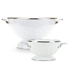 Solid White Large And Petite Colanders
