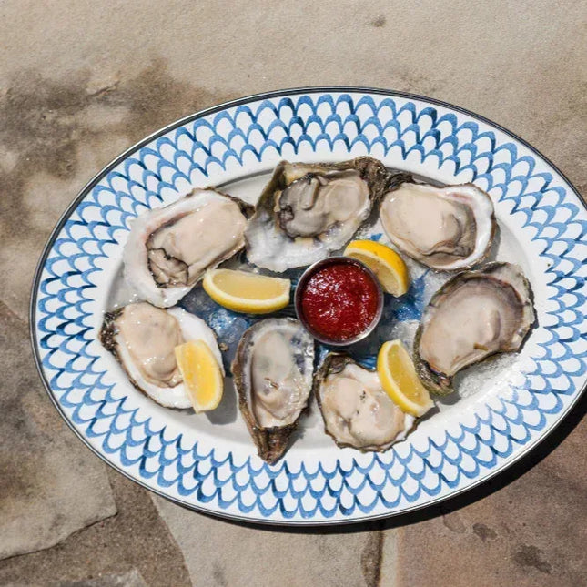 FC06 - Fish Camp Large Tray - Golden Rabbit Enamelware