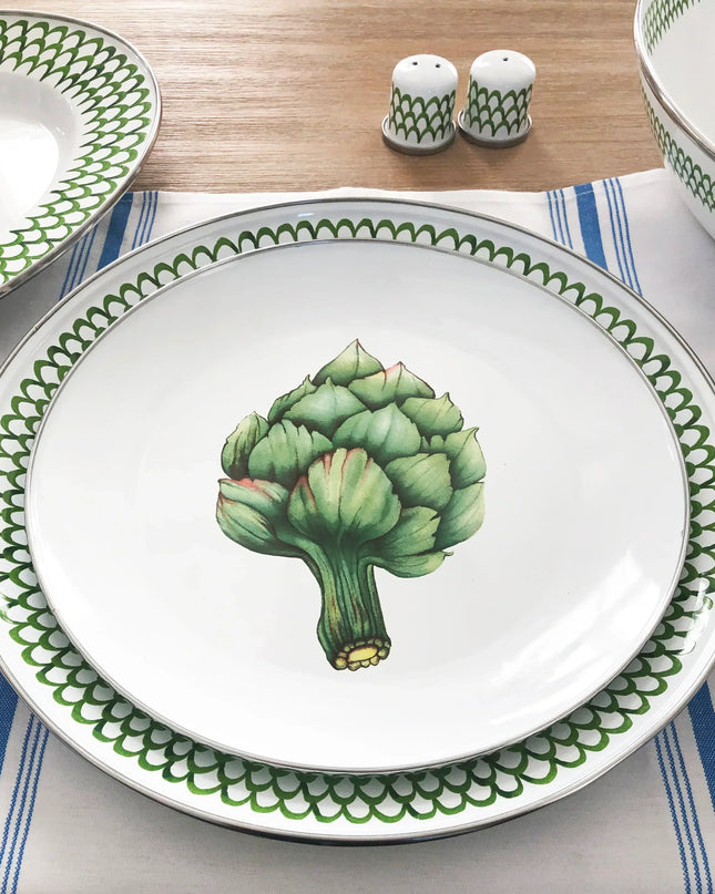 FP56S4 - Fresh Produce Dinner Plates - Set of 4 - Golden Rabbit Enamelware