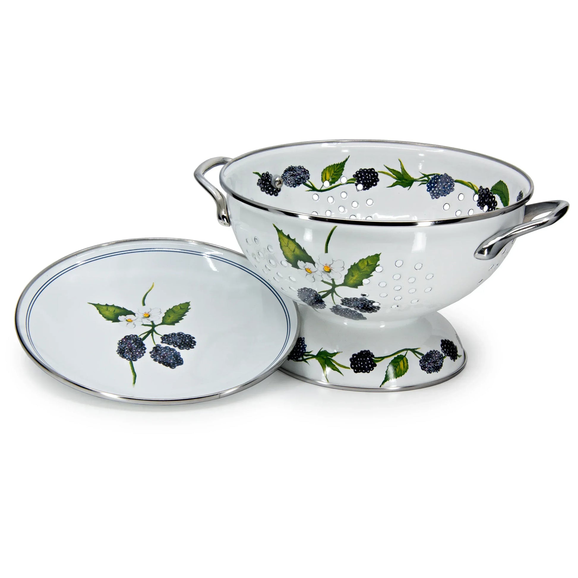 BB107 - Blackberry Colander Set - Golden Rabbit Enamelware