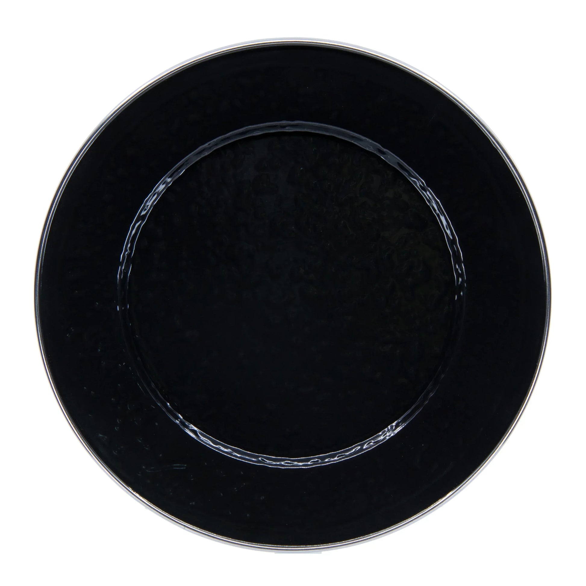 BK07S4 - Black Solid Dinner Plates - Set of 4 - Golden Rabbit Enamelware