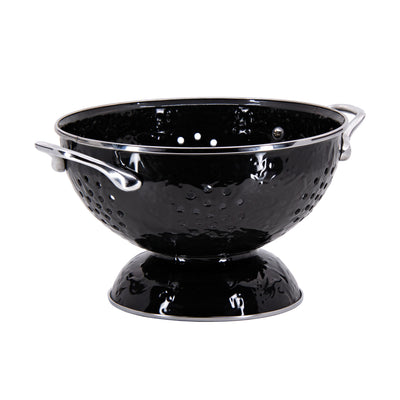 BK27 - Solid Black Medium Colander - Image