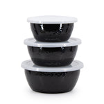 BK30 - Solid Black Nesting Bowls - Image