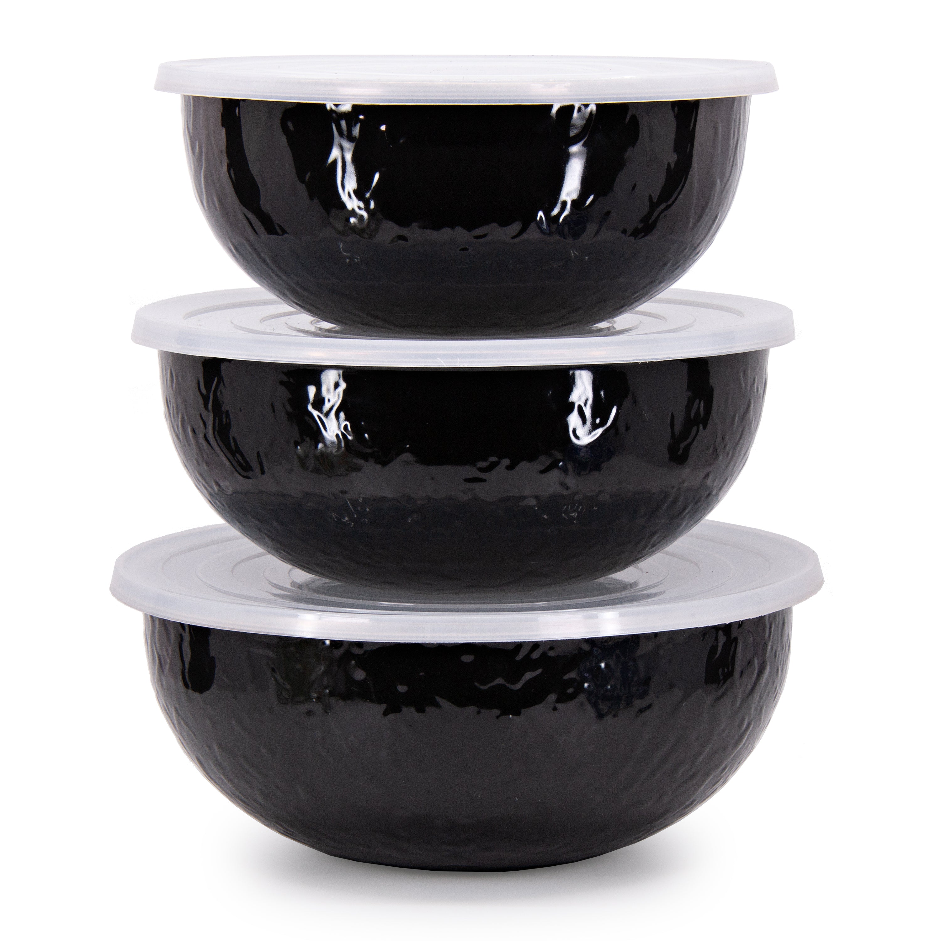 BL54 - Mixing Bowls - Black Swirl Design - UPC 619199541340 – Golden Rabbit  Enamelware
