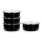 BK60S4 - Set of 4 Solid Black Soup Bowls  Primary Image