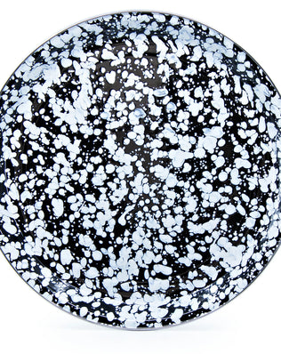 BL01 - Black Swirl Serving Tray - Golden Rabbit Enamelware
