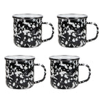 BL05S4 - Set of 4 Black Swirl Adult Mugs - Image