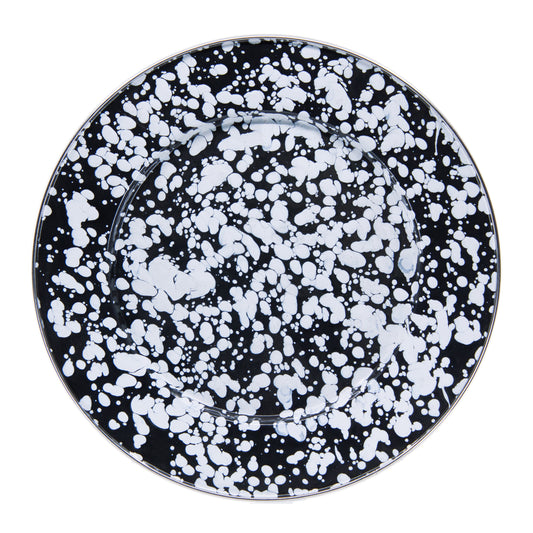 BL07S4 - Set of 4 Black Swirl Dinner Plates   AltImage2