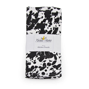 BL52 - Black Swirl Kitchen Towel - Set of 2  1