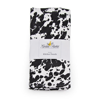 BL52 - Black Swirl Kitchen Towel Set - Image