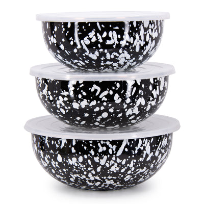 BL54 - Black Swirl Mixing Bowls - Image