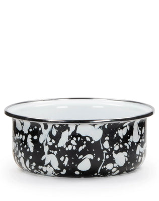 BL60S4 - Black Swirl 14oz Soup Bowls - Set of 4 - Golden Rabbit Enamelware