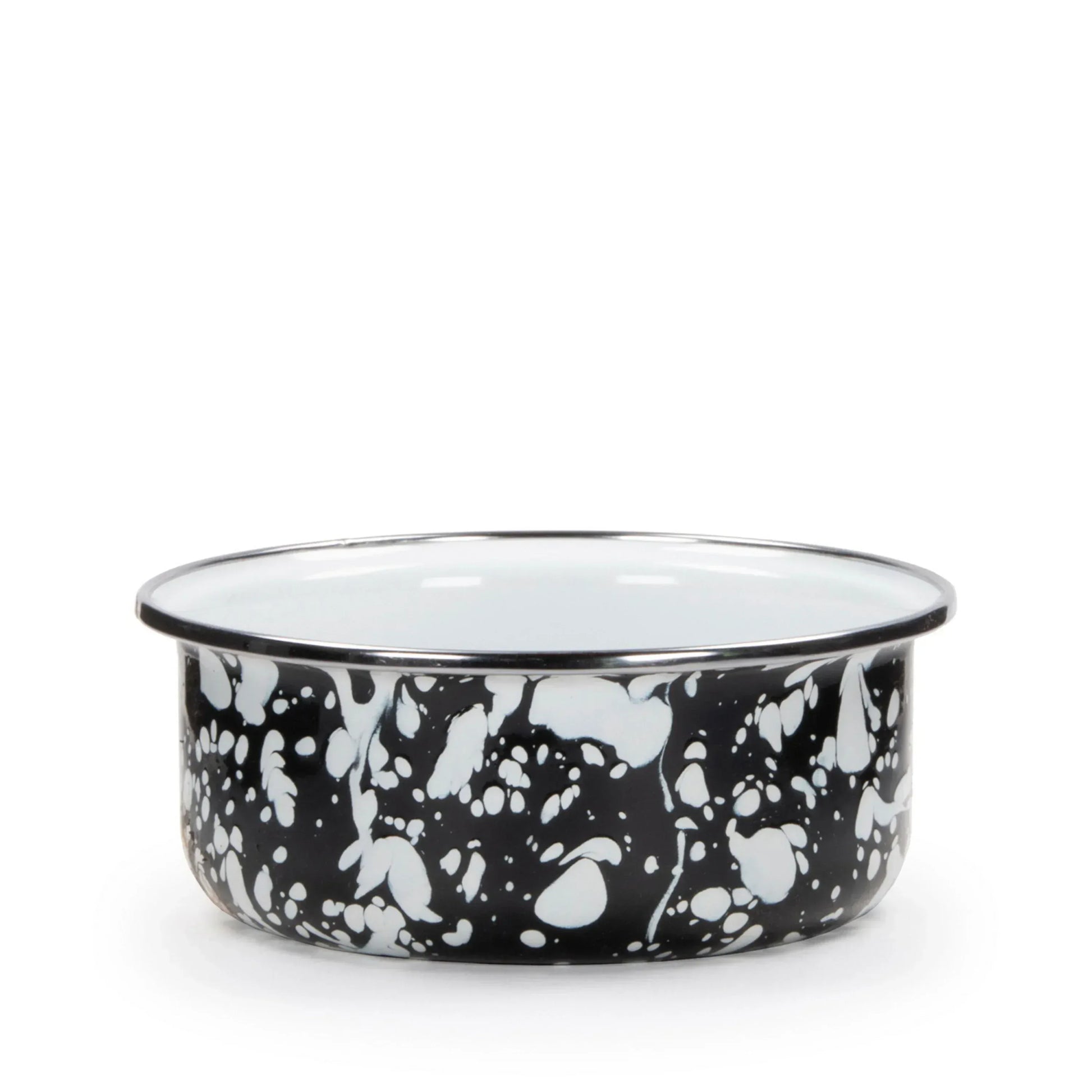 BL60S4 - Black Swirl 14oz Soup Bowls - Set of 4 - Golden Rabbit Enamelware