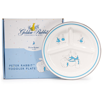 BPB16 - Boy Bunnies Toddler Plate - Image