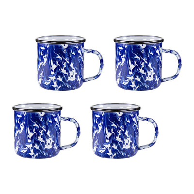 CB05S4 - Set of 4 Cobalt Swirl Adult Mugs - Image