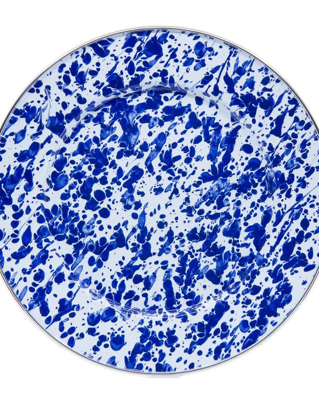 CB07S4 - Cobalt Swirl Dinner Plates -Set of 4 - Golden Rabbit Enamelware