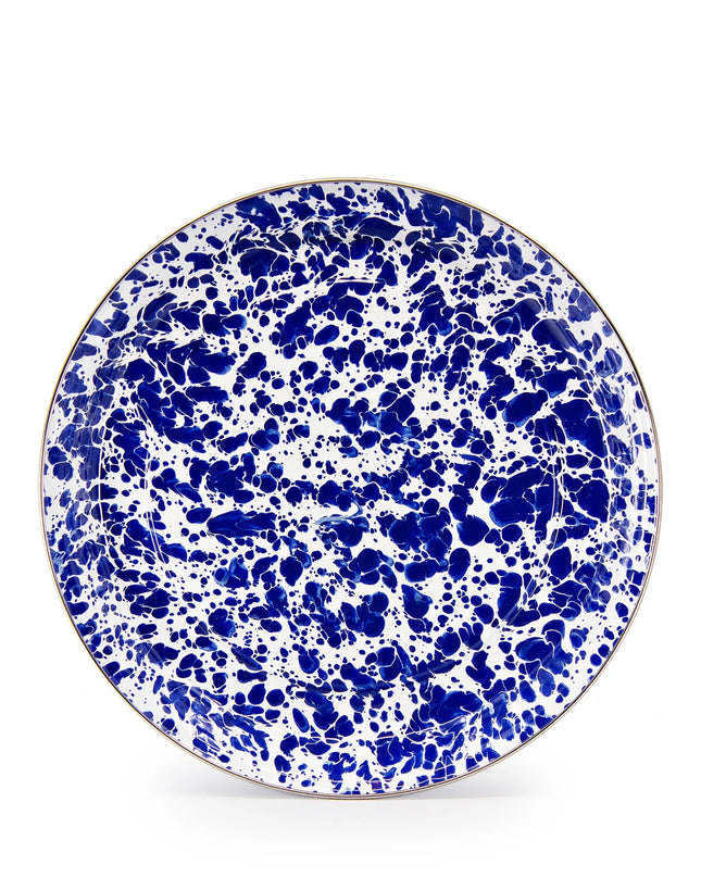 CB08 - Cobalt Small Tray - Golden Rabbit Enamelware