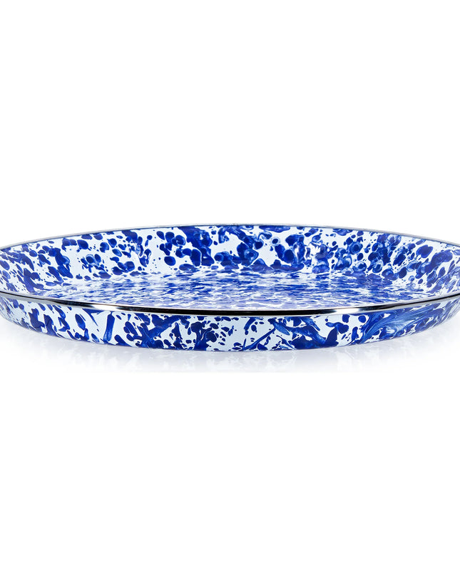 CB08 - Cobalt Small Tray - Golden Rabbit Enamelware
