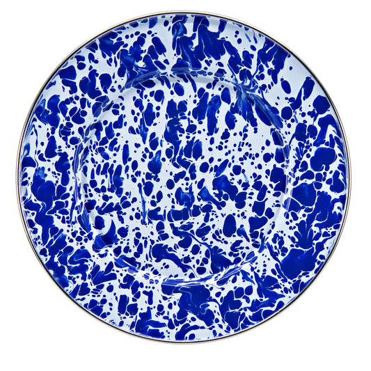 CB11S4 - Cobalt Swirl Sandwich Plates - Set of 4 - Golden Rabbit Enamelware