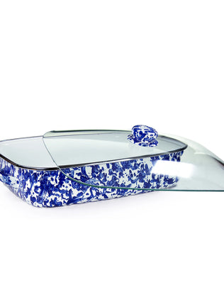 CB15 - Cobalt Swirl Roasting Pan - Golden Rabbit Enamelware