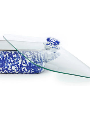 CB15 - Cobalt Swirl Roasting Pan - Golden Rabbit Enamelware