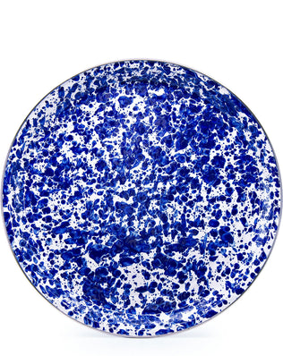 CB21 - Cobalt Swirl Medium Tray - Golden Rabbit Enamelware