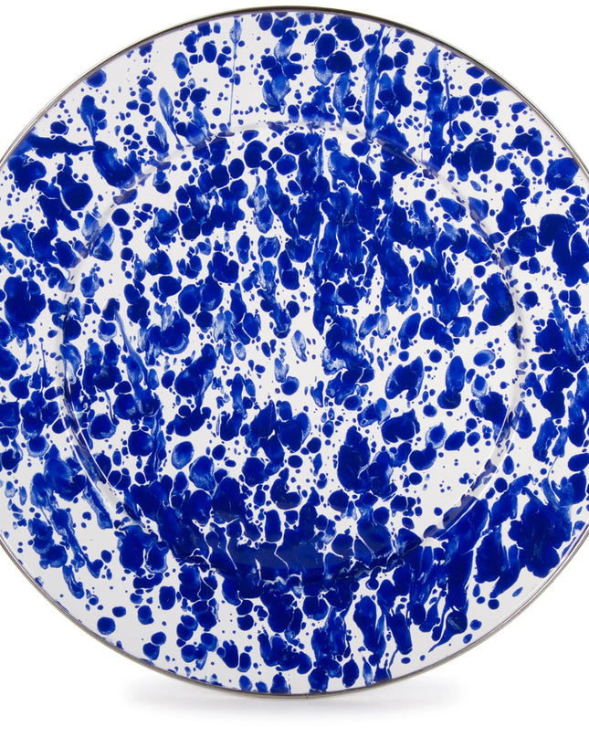 CB26S2 - Cobalt Swirl Chargers, - Set of 2 - Golden Rabbit Enamelware