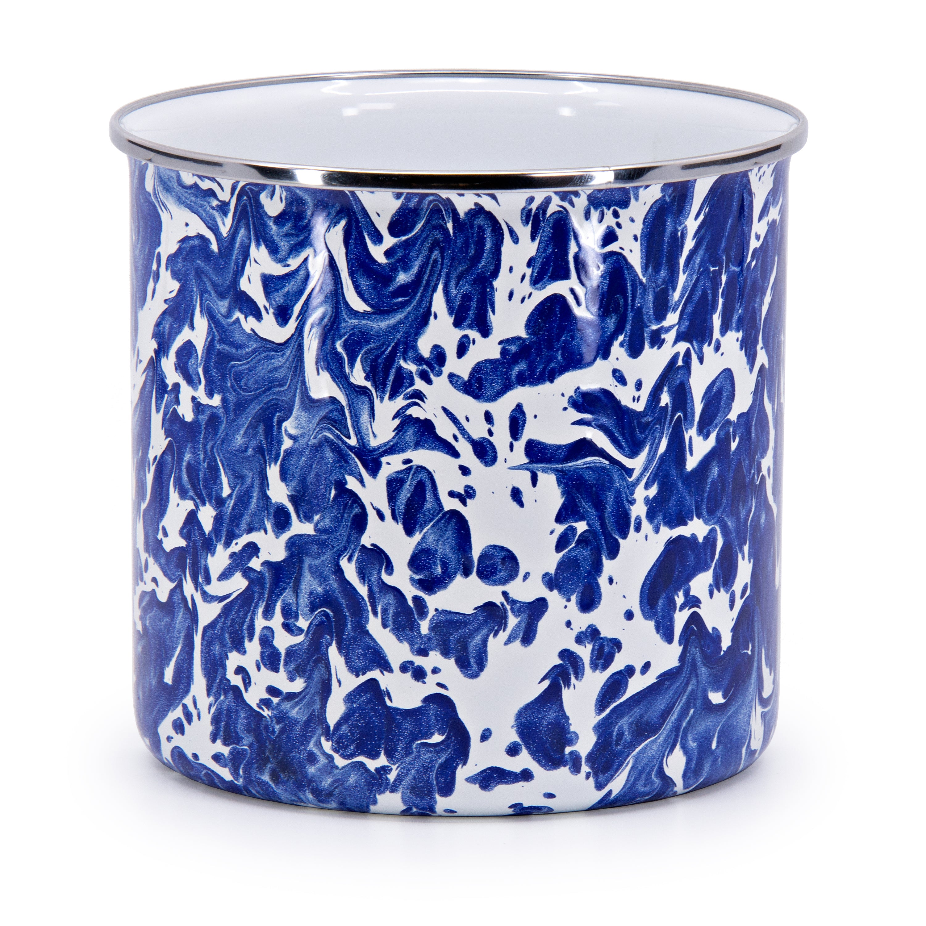 Golden Rabbit Cobalt Swirl Enamelware Collection Utensil Holder - Blue