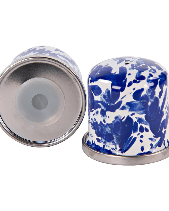 CB37 - Cobalt Swirl Salt & Pepper - Golden Rabbit Enamelware
