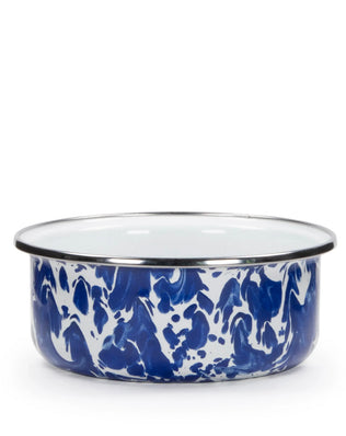 CB60S4 - Cobalt Swirl 14oz Soup Bowls - Set of 4 - Golden Rabbit Enamelware