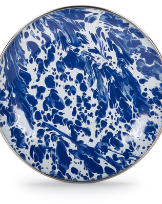 CB62S4 - Cobalt Swirl Appetizer Plates- Set of 4 - Golden Rabbit Enamelware