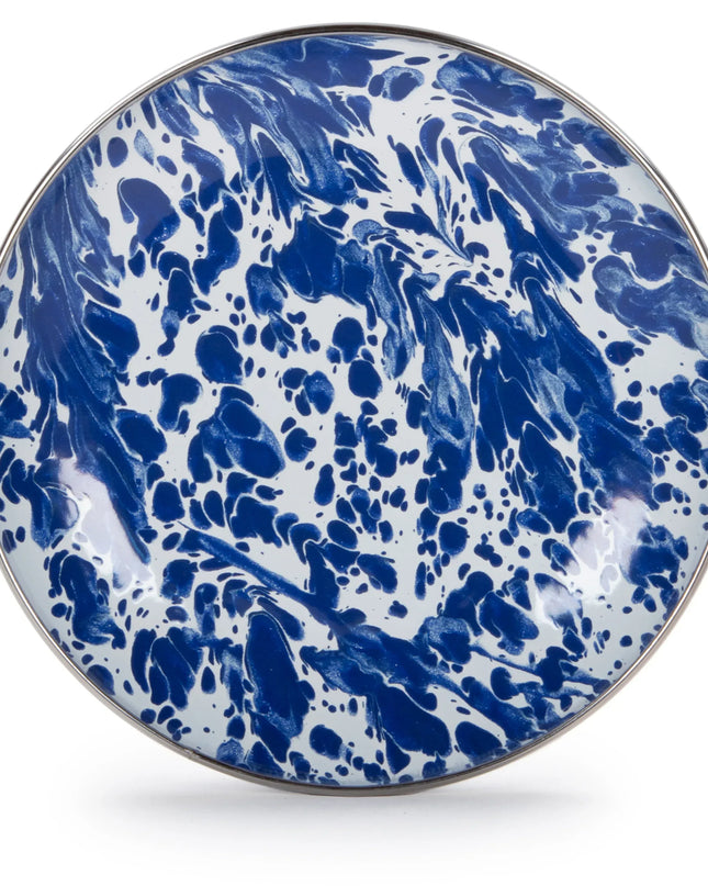 CB62S4 - Cobalt Swirl Appetizer Plates- Set of 4 - Golden Rabbit Enamelware