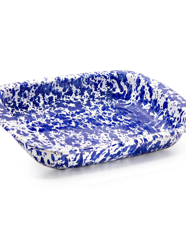 CB78 - Cobalt Swirl Baking Pan - Golden Rabbit Enamelware